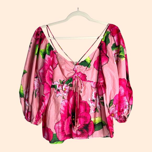 Farm Rio Chita Floral Blouse - Picture 2 of 7